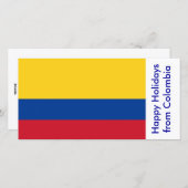 Prettige feestdagen Vlag van Colombia Feestdagenkaart (Voorkant / Achterkant)