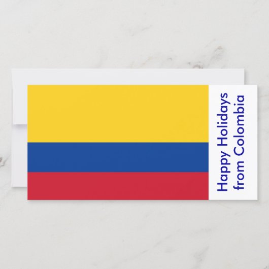 Prettige feestdagen Vlag van Colombia Feestdagenkaart (Voorkant)