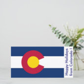 Prettige feestdagen Vlag van Colorado, Feestdagenkaart (Staand voorkant)