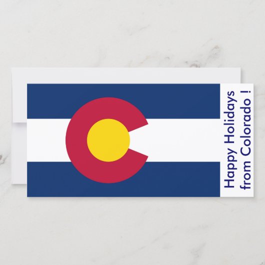 Prettige feestdagen Vlag van Colorado, Feestdagenkaart (Voorkant)