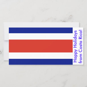 Prettige feestdagen Vlag van Costa Rica, Feestdagenkaart