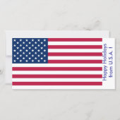 Prettige feestdagen Vlag van de VS, Feestdagenkaart (Voorkant)