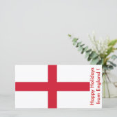 Prettige feestdagen Vlag van Engeland Feestdagenkaart (Staand voorkant)