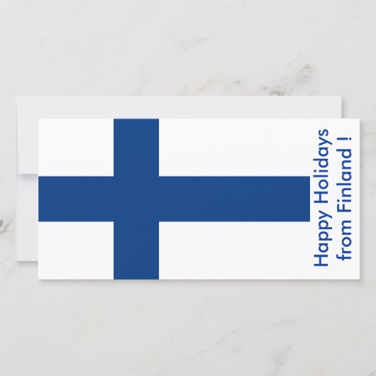 Prettige feestdagen Vlag van Finland Feestdagenkaart (Voorkant)