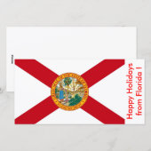 Prettige feestdagen Vlag van Florida Feestdagenkaart (Voorkant / Achterkant)