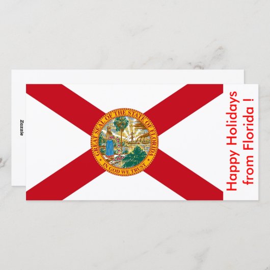 Prettige feestdagen Vlag van Florida Feestdagenkaart (Voorkant / Achterkant)