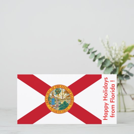 Prettige feestdagen Vlag van Florida Feestdagenkaart (Staand voorkant)