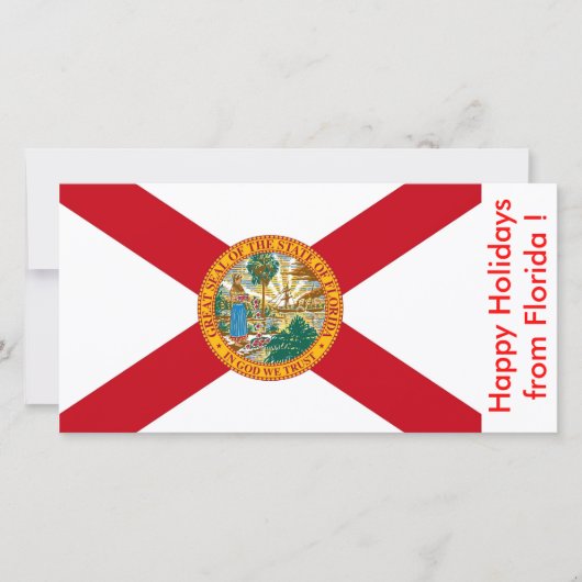 Prettige feestdagen Vlag van Florida Feestdagenkaart (Voorkant)