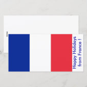 Prettige feestdagen Vlag van Frankrijk Feestdagenkaart (Voorkant / Achterkant)