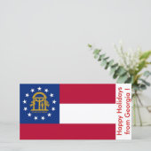 Prettige feestdagen Vlag van Georgië Feestdagenkaart (Staand voorkant)