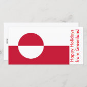 Prettige feestdagen Vlag van Groenland, Feestdagenkaart (Voorkant / Achterkant)