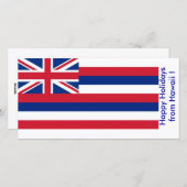 Prettige feestdagen Vlag van Hawaï, Feestdagenkaart (Voorkant / Achterkant)