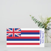 Prettige feestdagen Vlag van Hawaï, Feestdagenkaart (Staand voorkant)