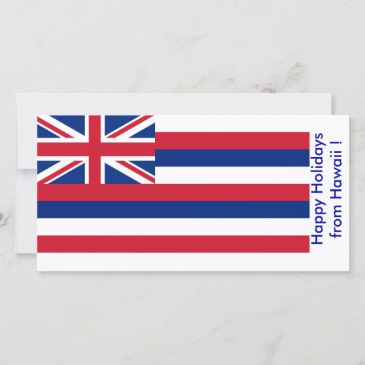 Prettige feestdagen Vlag van Hawaï, Feestdagenkaart (Voorkant)