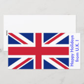 Prettige feestdagen Vlag van het Verenigd Koninkri Feestdagenkaart (Voorkant / Achterkant)