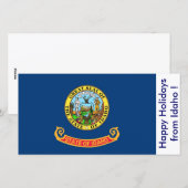 Prettige feestdagen Vlag van Idaho Feestdagenkaart (Voorkant / Achterkant)