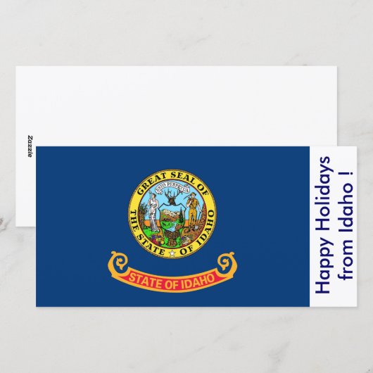 Prettige feestdagen Vlag van Idaho Feestdagenkaart (Voorkant / Achterkant)