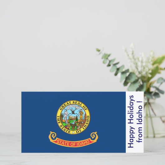 Prettige feestdagen Vlag van Idaho Feestdagenkaart (Staand voorkant)