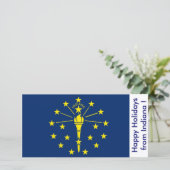 Prettige feestdagen Vlag van Indiana Feestdagenkaart (Staand voorkant)