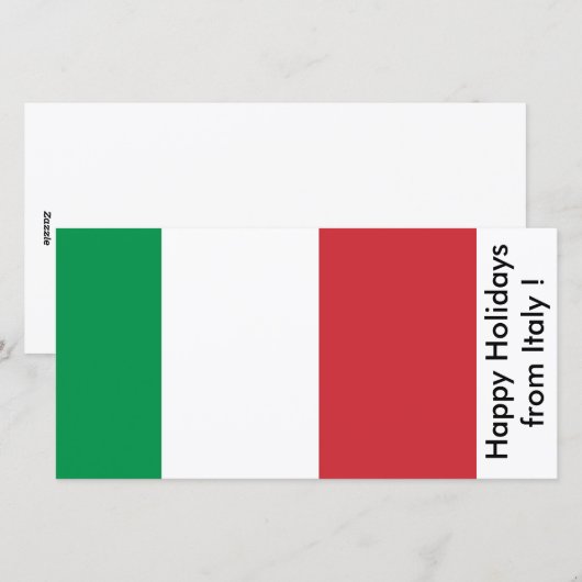 Prettige feestdagen Vlag van Italië Feestdagenkaart (Voorkant / Achterkant)