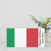 Prettige feestdagen Vlag van Italië Feestdagenkaart (Staand voorkant)