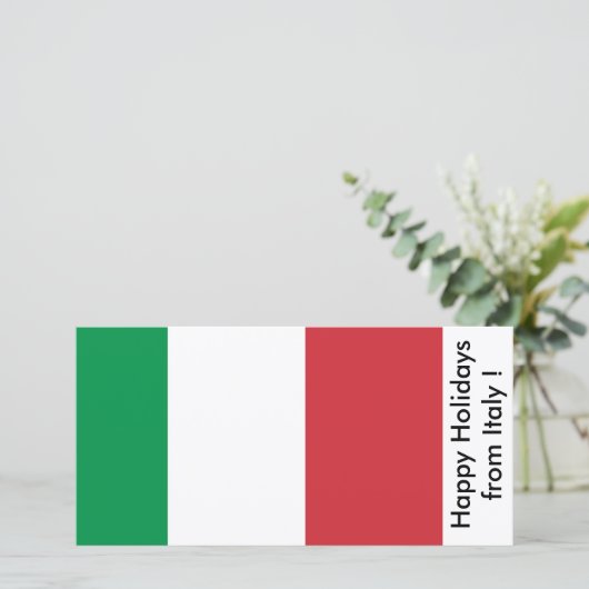 Prettige feestdagen Vlag van Italië Feestdagenkaart (Staand voorkant)