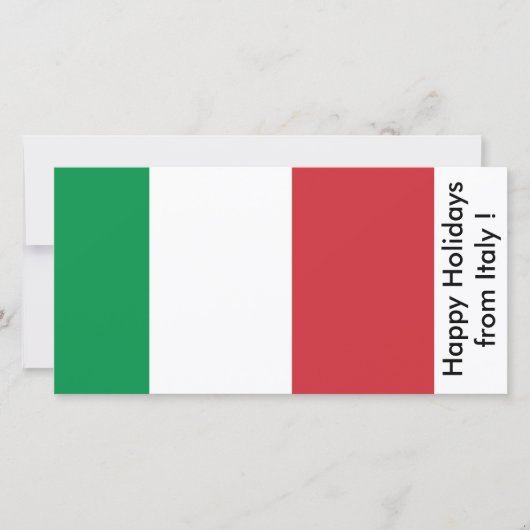 Prettige feestdagen Vlag van Italië Feestdagenkaart (Voorkant)