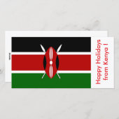 Prettige feestdagen Vlag van Kenia, Feestdagenkaart (Voorkant / Achterkant)