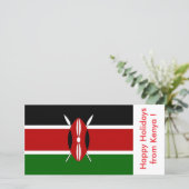 Prettige feestdagen Vlag van Kenia, Feestdagenkaart (Staand voorkant)