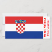 Prettige feestdagen Vlag van Kroatië Feestdagenkaart (Voorkant)