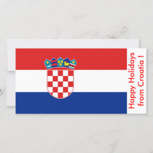 Prettige feestdagen Vlag van Kroatië Feestdagenkaart
