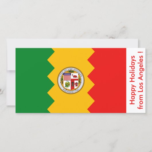 Prettige feestdagen Vlag van Los Angeles Feestdagenkaart (Voorkant)
