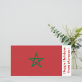 Prettige feestdagen Vlag van Marokko, Feestdagenkaart (Staand voorkant)