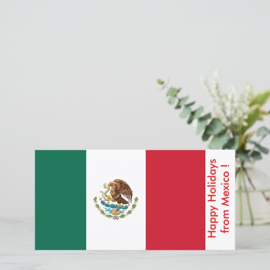 Prettige feestdagen Vlag van Mexico Feestdagenkaart (Staand voorkant)