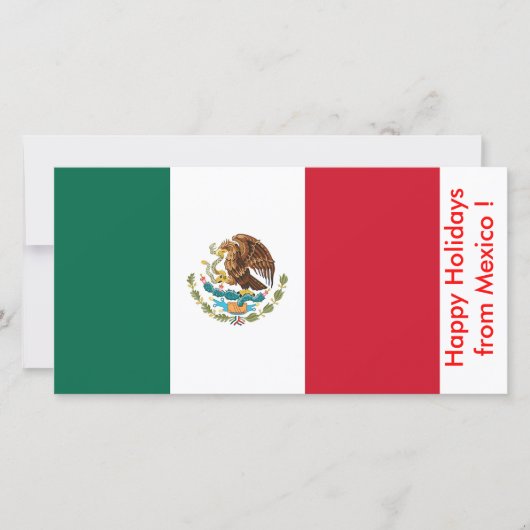 Prettige feestdagen Vlag van Mexico Feestdagenkaart (Voorkant)