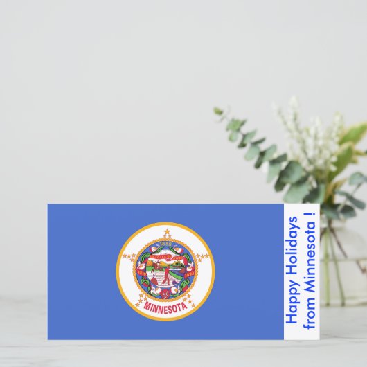 Prettige feestdagen Vlag van Minnesota Feestdagenkaart (Staand voorkant)