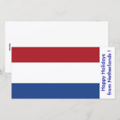 Prettige feestdagen Vlag van Nederland Feestdagenkaart (Voorkant / Achterkant)