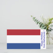 Prettige feestdagen Vlag van Nederland Feestdagenkaart (Staand voorkant)