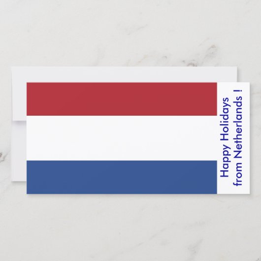 Prettige feestdagen Vlag van Nederland Feestdagenkaart (Voorkant)