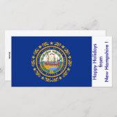 Prettige feestdagen Vlag van New Hampshire Feestdagenkaart (Voorkant / Achterkant)