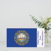 Prettige feestdagen Vlag van New Hampshire Feestdagenkaart (Staand voorkant)
