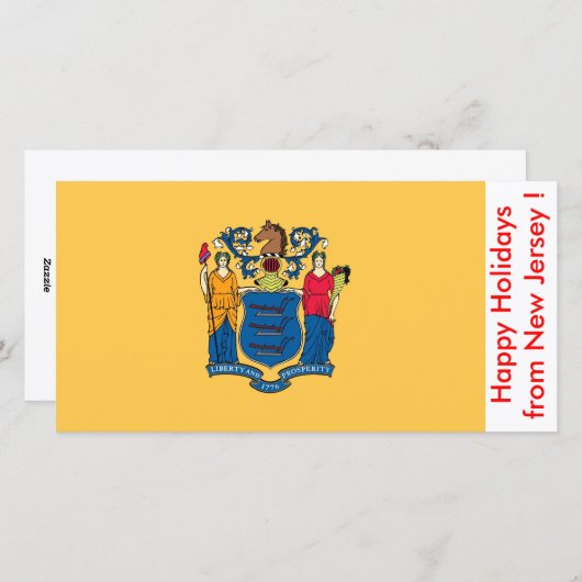 Prettige feestdagen Vlag van New Jersey Feestdagenkaart (Voorkant / Achterkant)