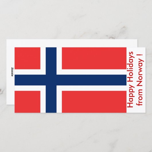 Prettige feestdagen Vlag van Noorwegen Feestdagenkaart (Voorkant / Achterkant)