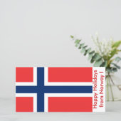 Prettige feestdagen Vlag van Noorwegen Feestdagenkaart (Staand voorkant)