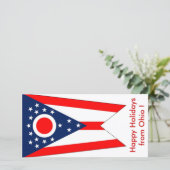 Prettige feestdagen Vlag van Ohio, Feestdagenkaart (Staand voorkant)