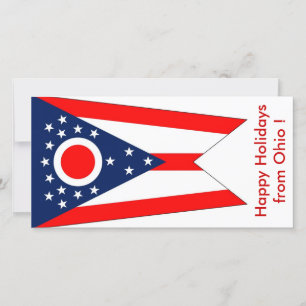 Prettige feestdagen Vlag van Ohio, Feestdagenkaart