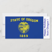 Prettige feestdagen Vlag van Oregon Feestdagenkaart