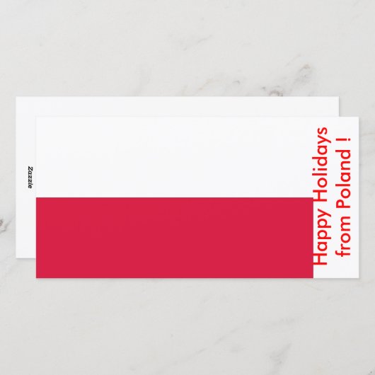 Prettige feestdagen Vlag van Polen Feestdagenkaart (Voorkant / Achterkant)
