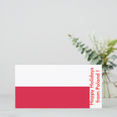 Prettige feestdagen Vlag van Polen Feestdagenkaart (Staand voorkant)