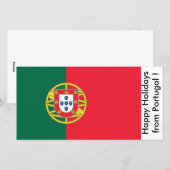 Prettige feestdagen Vlag van Portugal, Feestdagenkaart (Voorkant / Achterkant)